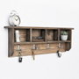 Hanah Home Raf329 Estantería Decorativa de Madera Maciza de 60 cm